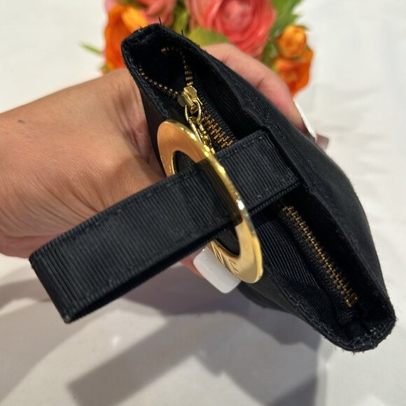 Authentic Celine Triumph Arc Pouch – Black with Gold Hardware, Exquisite Lux - Picture 11 of 15